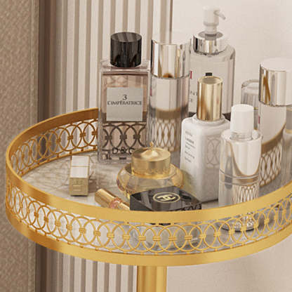 Luxury Rock Slab Iron Side Table