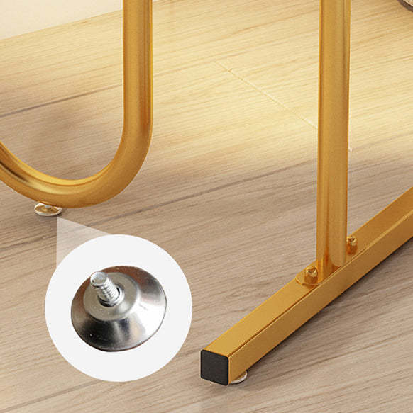 Luxury Rock Slab Iron Side Table
