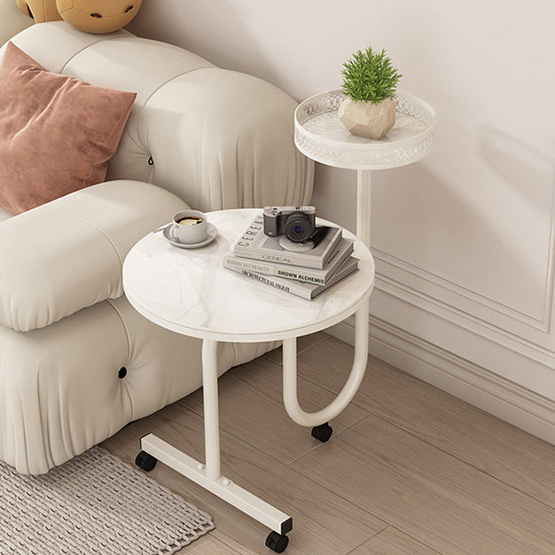 Luxury Rock Slab Iron Side Table