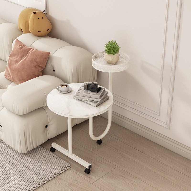 Luxury Rock Slab Iron Side Table