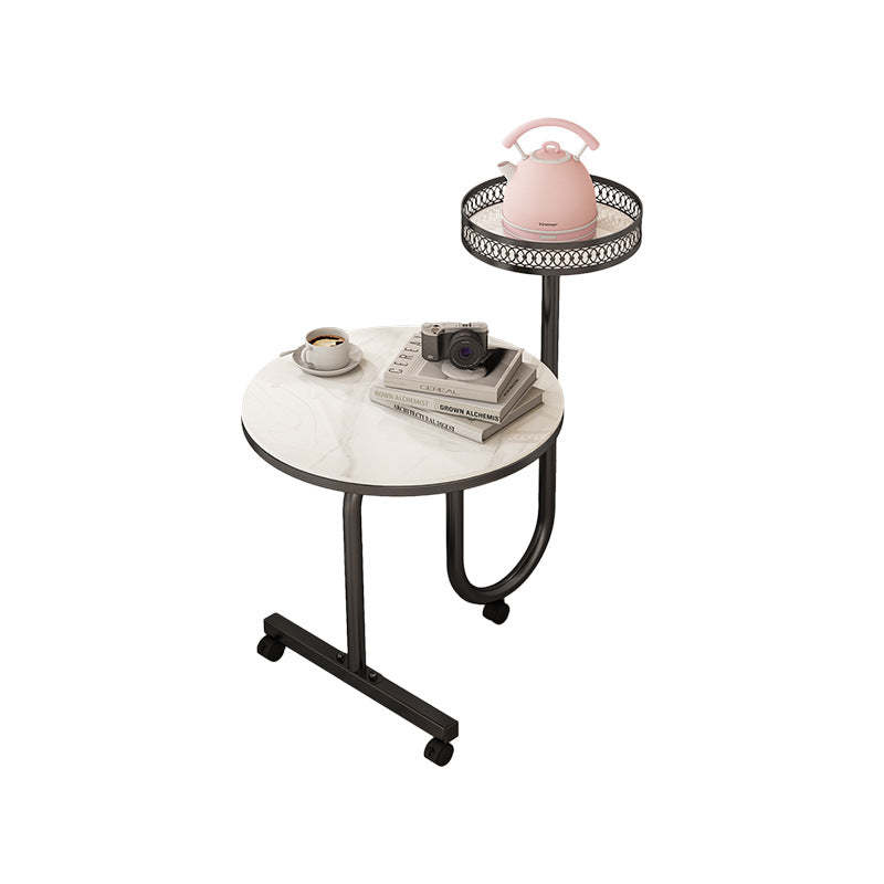 Luxury Rock Slab Iron Side Table
