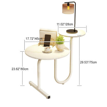 Luxury Rock Slab Iron Side Table — B - Without Basket / Gold