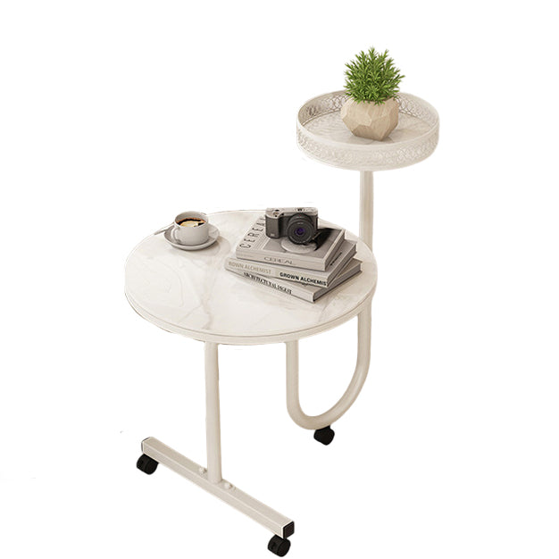 Luxury Rock Slab Iron Side Table