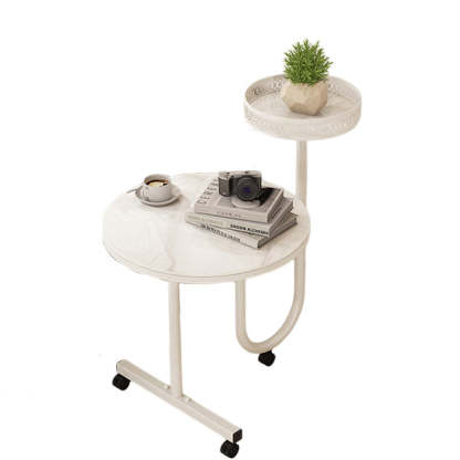 Luxury Rock Slab Iron Side Table