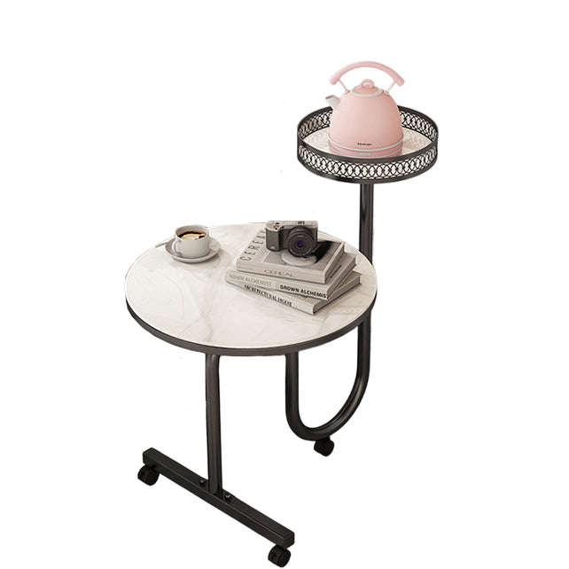 Luxury Rock Slab Iron Side Table