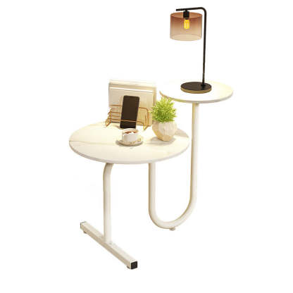 Luxury Rock Slab Iron Side Table