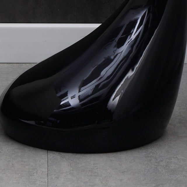 Round Glass Steel Pedestal Side Table