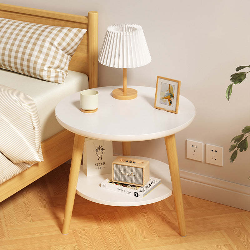 Modern Engineered Wood Wood Coffee Table 2-Tier — White