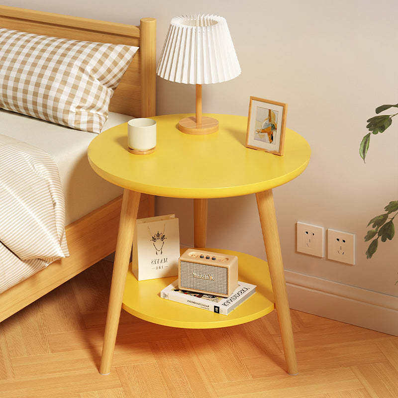 Modern Engineered Wood Wood Coffee Table 2-Tier — Yellow