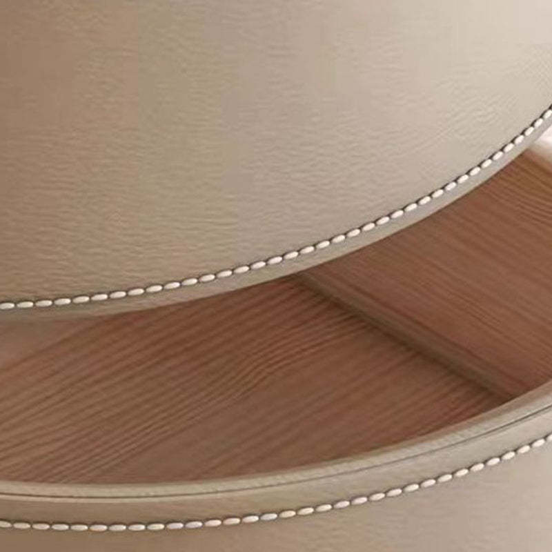 Luxury Rock Slab Saddle Leather Nightstand