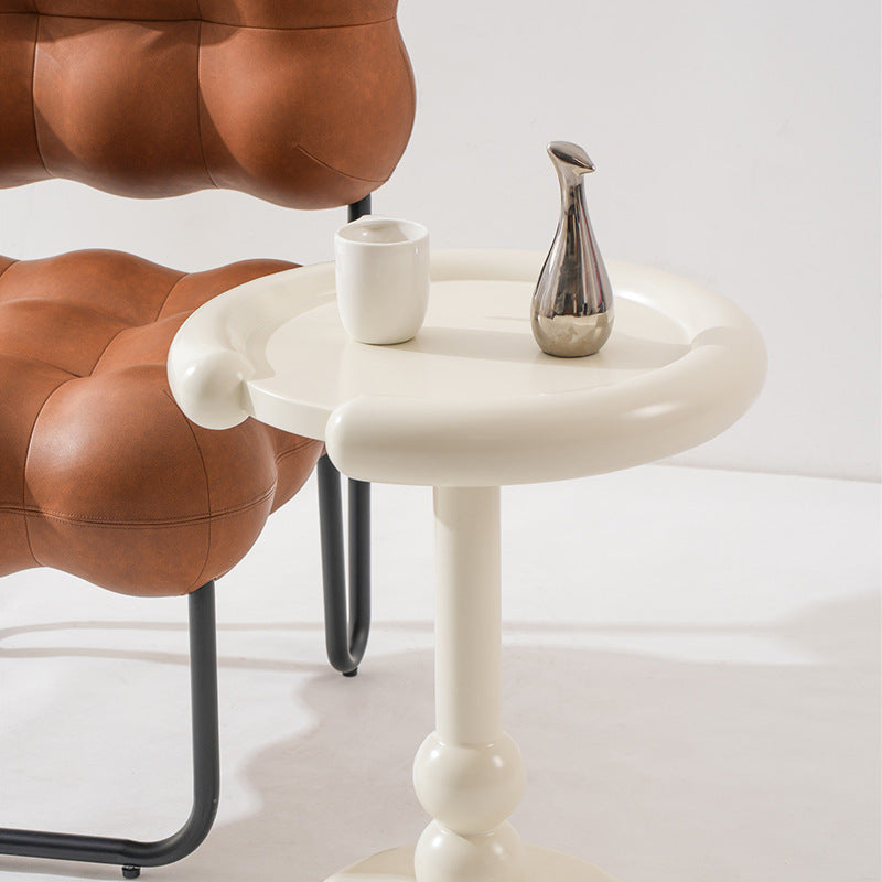 Nordic Wood Pedestal Side Table