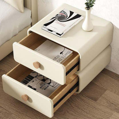 Scandinavian Wood 2-Drawer Nightstand