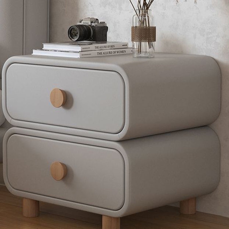 Scandinavian Wood 2-Drawer Nightstand