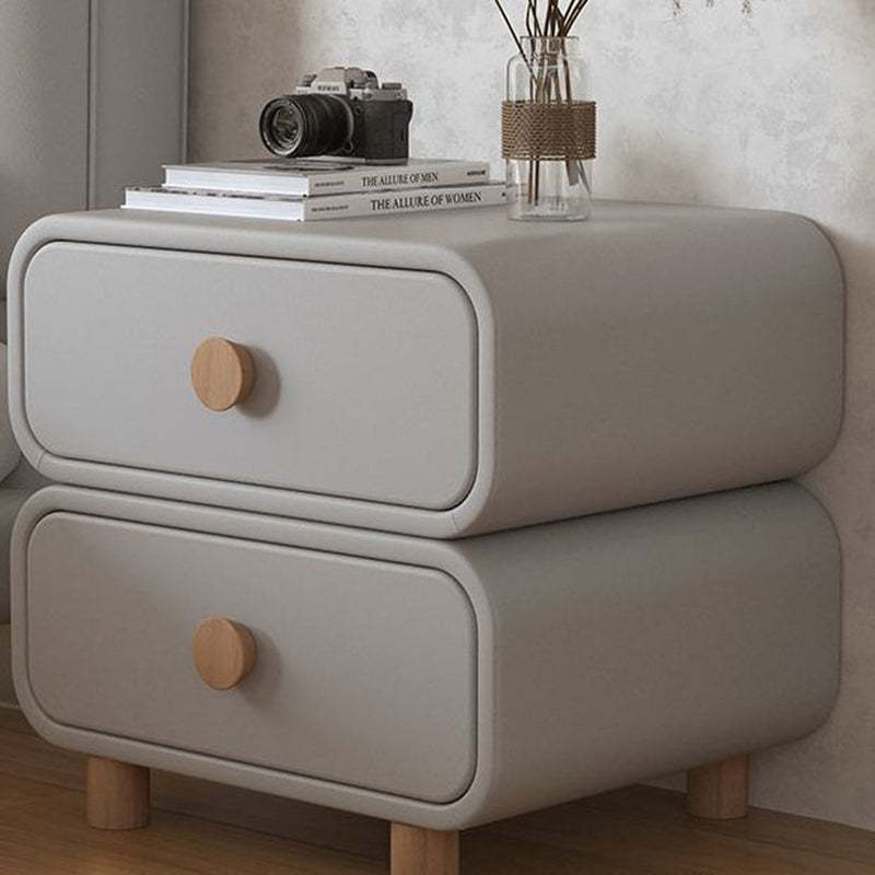 Scandinavian Wood 2-Drawer Nightstand
