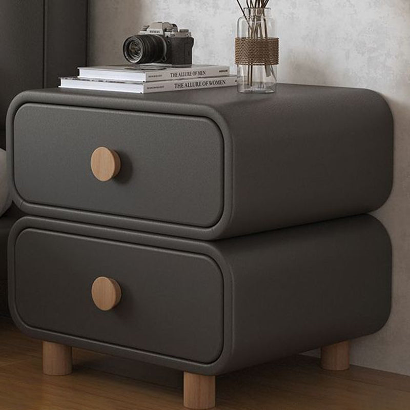 Scandinavian Wood 2-Drawer Nightstand