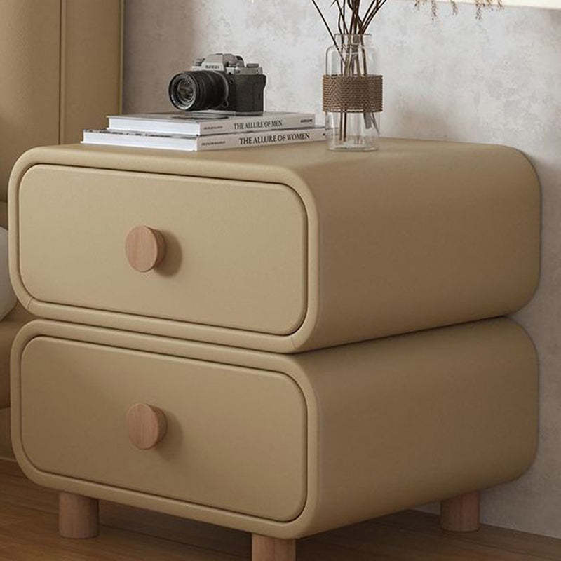 Scandinavian Wood 2-Drawer Nightstand
