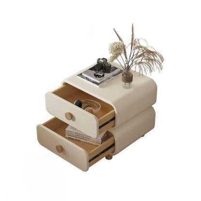Scandinavian Wood 2-Drawer Nightstand