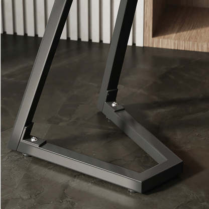 Contemporary Round Wood Steel Side Table