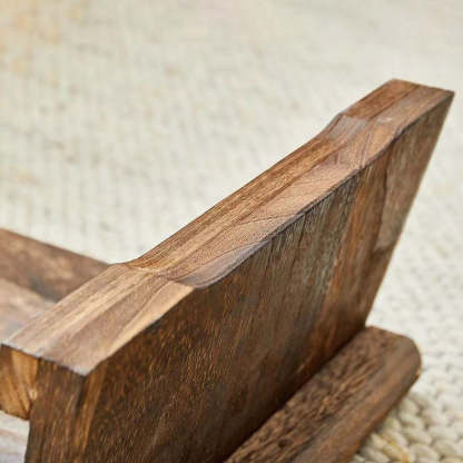 Japanese Solid Wood Coffee Table with Shelf