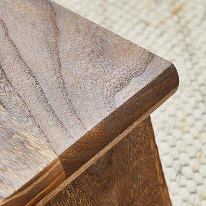 Japanese Solid Wood Coffee Table with Shelf