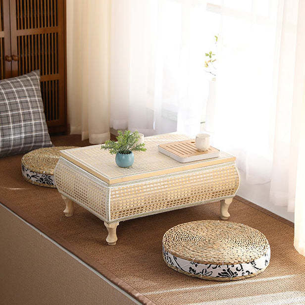 Wood bamboo wood storage coffee tables - traditional