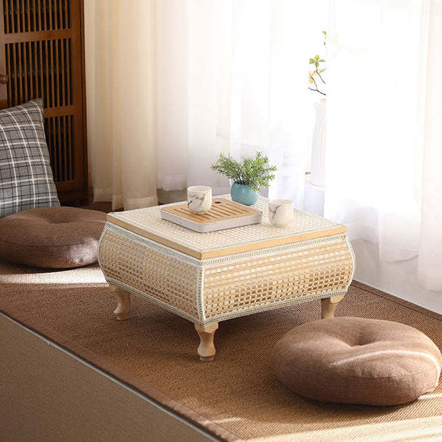Traditional storage wood coffee tables, Lighom — 16.93" L x 16.93" W x 11.81" H