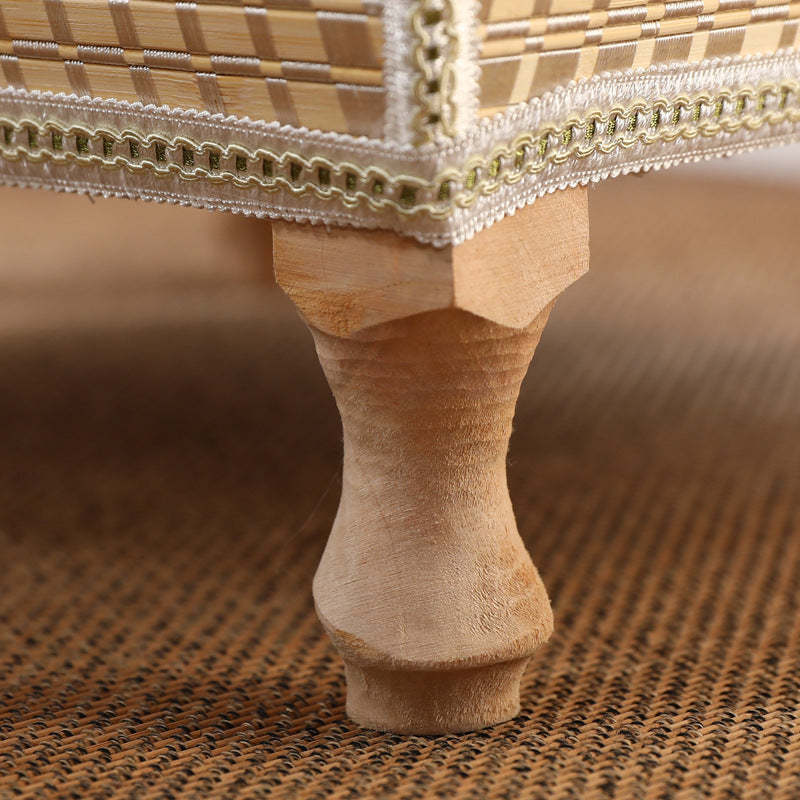 Japanese Bamboo Wood Coffee Table with Storage