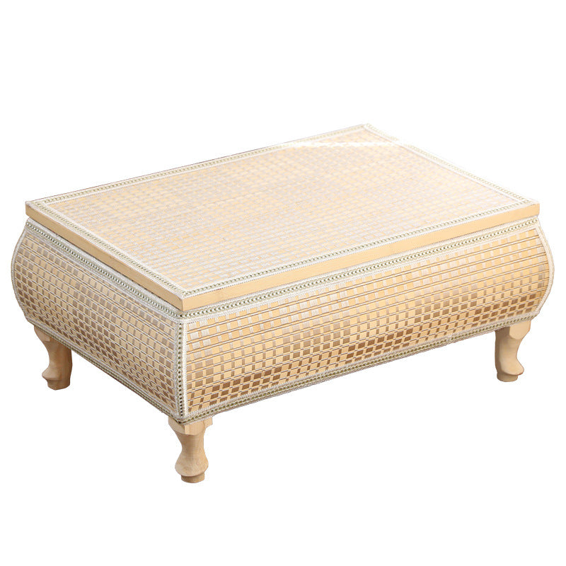 Japanese Bamboo Wood Coffee Table with Storage