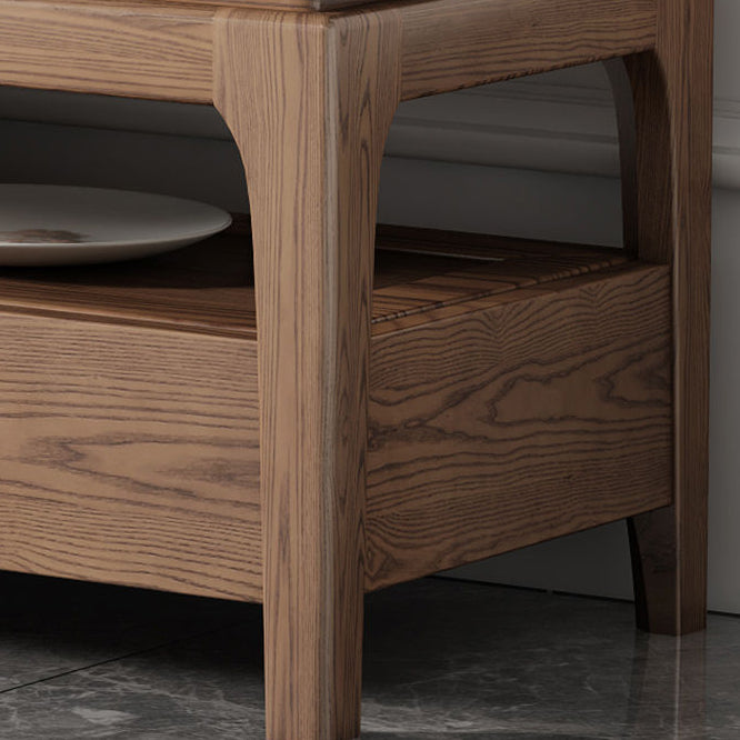 Chinese Ash Wood Slate Coffee Table