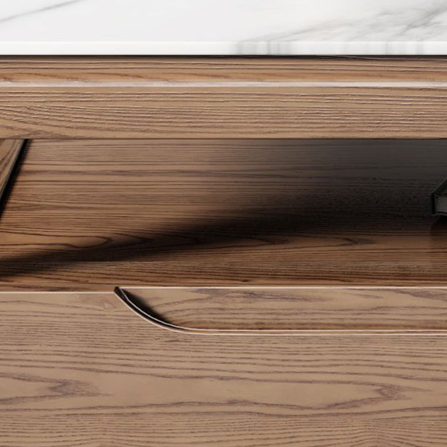 Chinese Ash Wood Slate Coffee Table