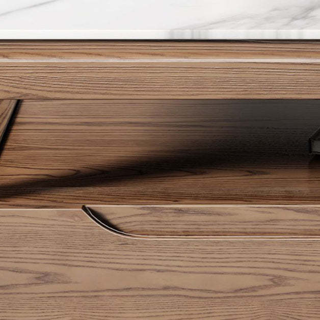 Chinese Ash Wood Slate Coffee Table