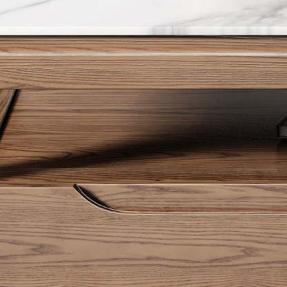 Chinese Ash Wood Slate Coffee Table