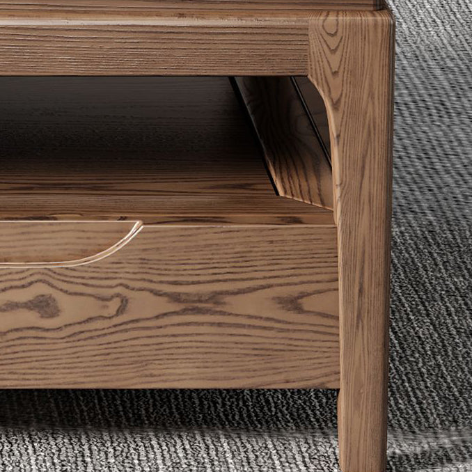 Chinese Ash Wood Slate Coffee Table