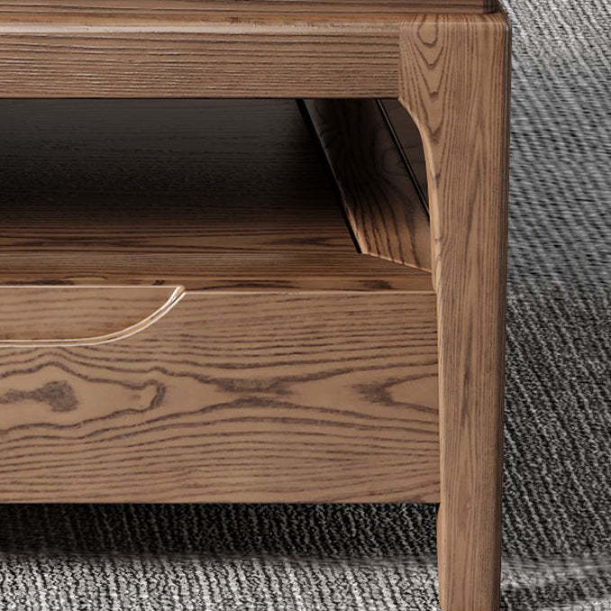 Chinese Ash Wood Slate Coffee Table