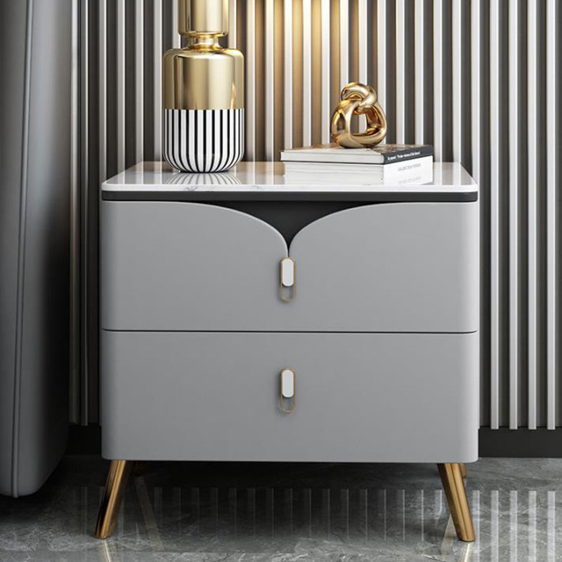 Scandinavian Slate 2-Drawer Nightstand