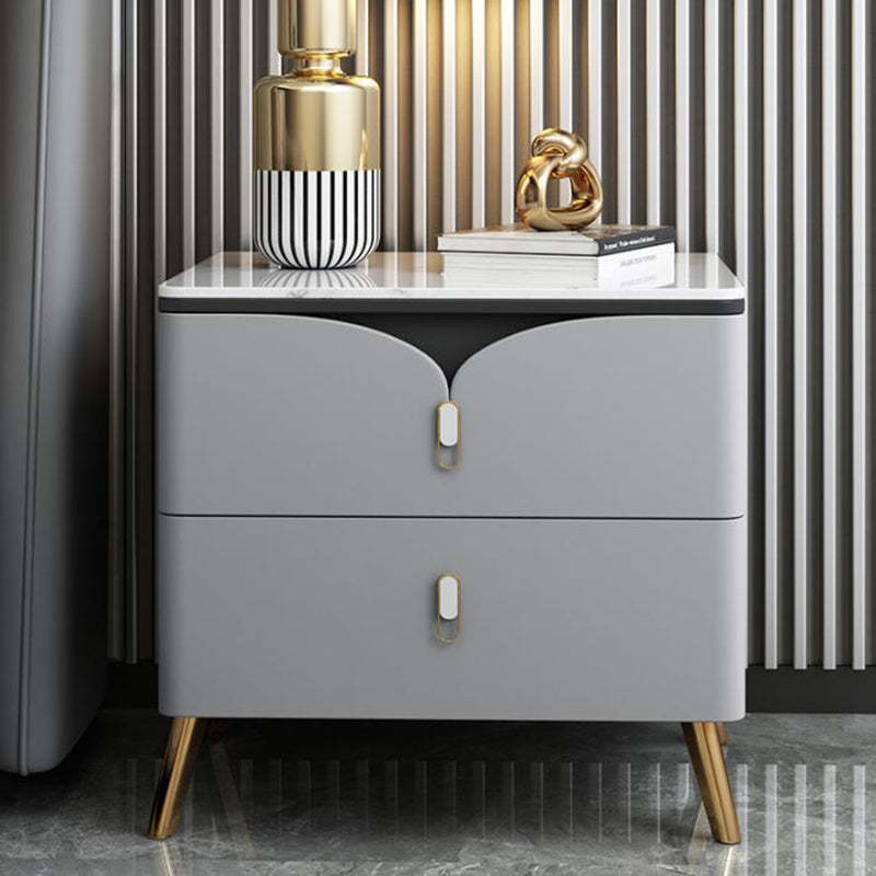 Scandinavian Slate 2-Drawer Nightstand