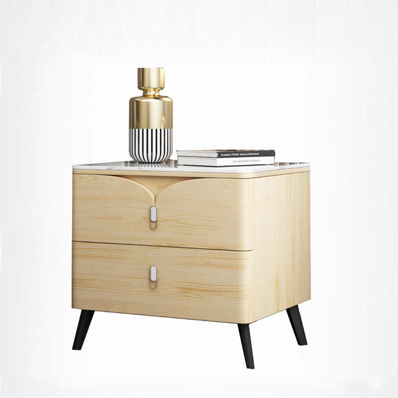 Scandinavian Slate 2-Drawer Nightstand