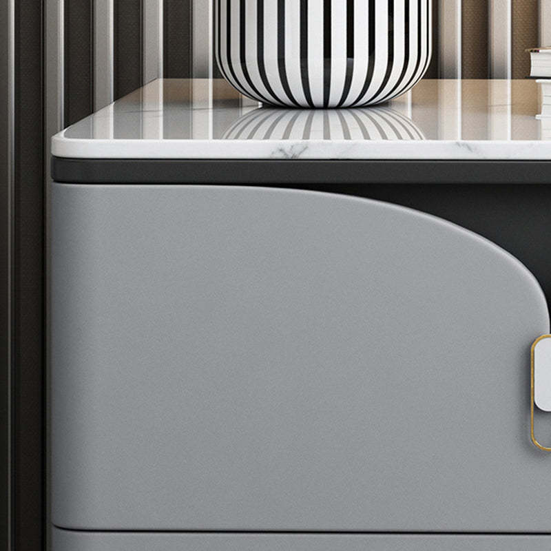 Scandinavian Slate 2-Drawer Nightstand — F