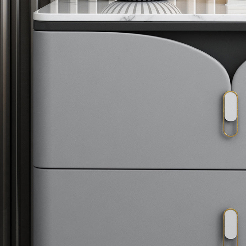 Scandinavian Slate 2-Drawer Nightstand — E