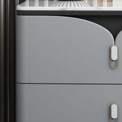 Scandinavian Slate 2-Drawer Nightstand — E