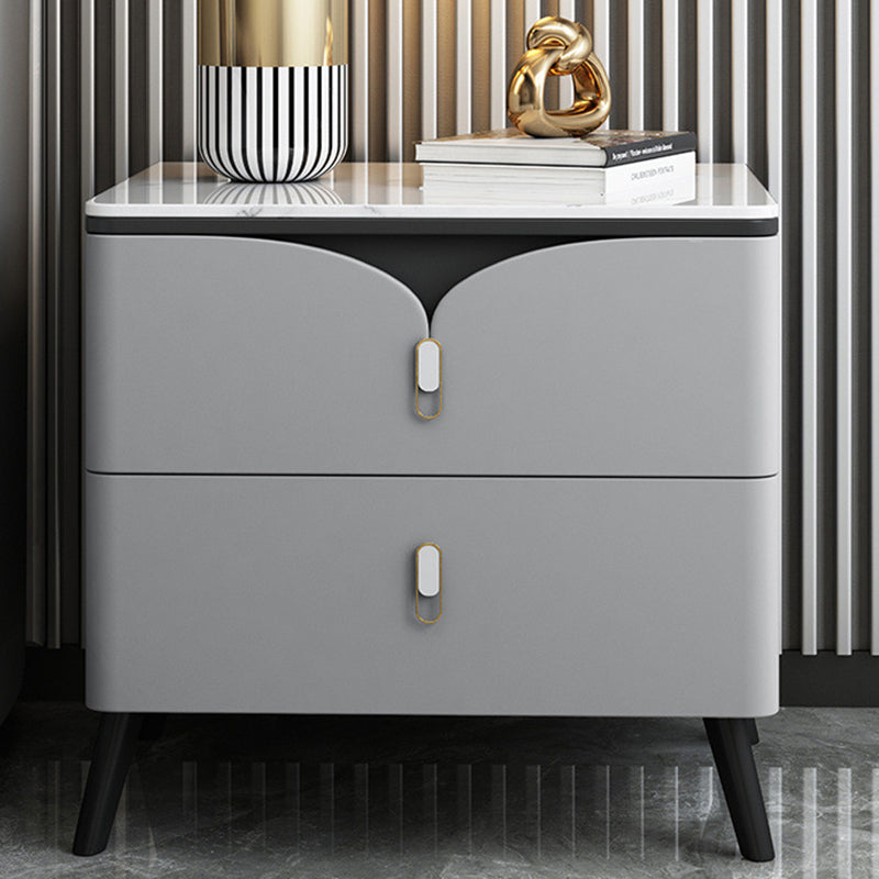 Scandinavian Slate 2-Drawer Nightstand