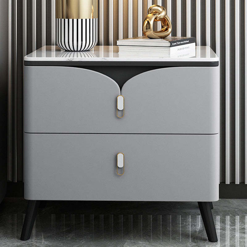 Scandinavian Slate 2-Drawer Nightstand