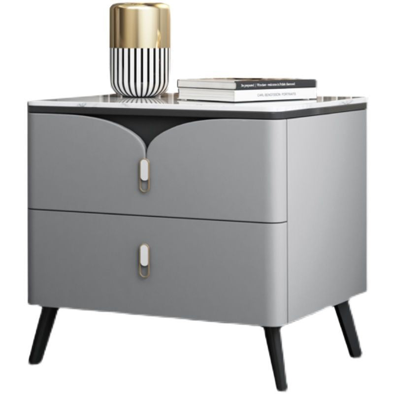 Scandinavian Slate 2-Drawer Nightstand
