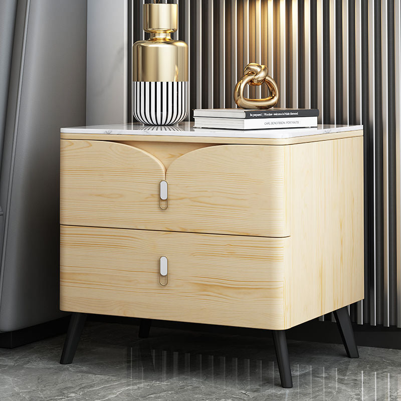Scandinavian Slate 2-Drawer Nightstand