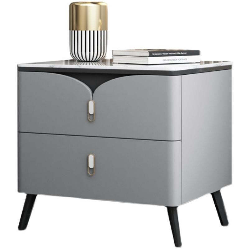 Scandinavian Slate 2-Drawer Nightstand