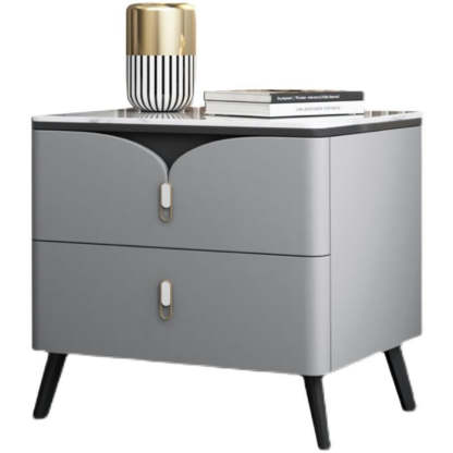 Scandinavian Slate 2-Drawer Nightstand