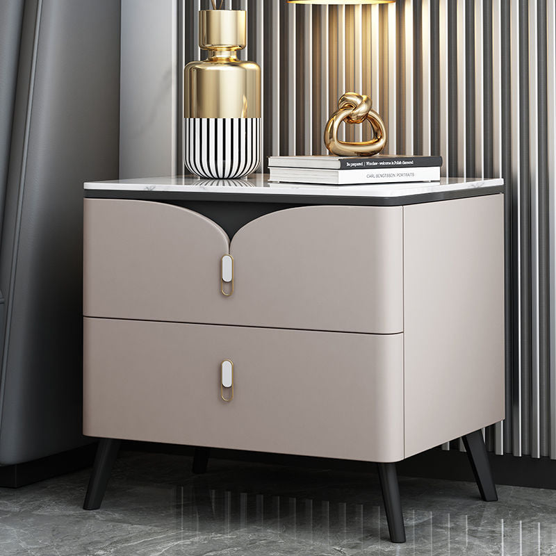 Scandinavian Slate 2-Drawer Nightstand — A