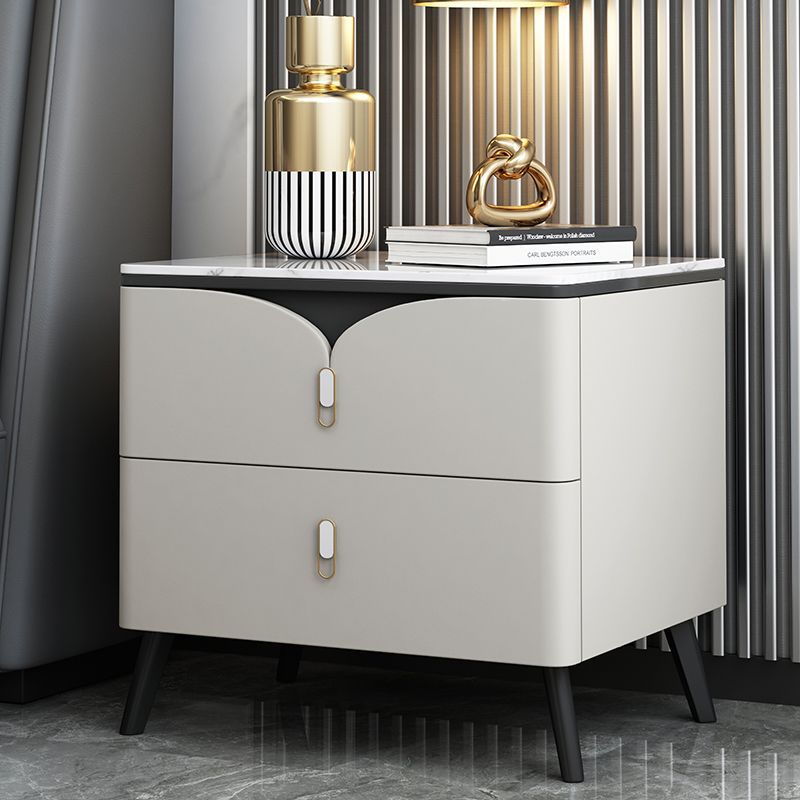 Scandinavian Slate 2-Drawer Nightstand — B