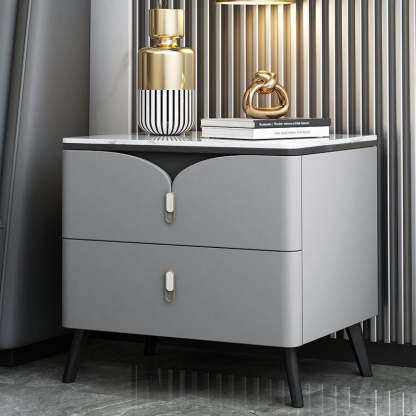 Scandinavian Slate 2-Drawer Nightstand