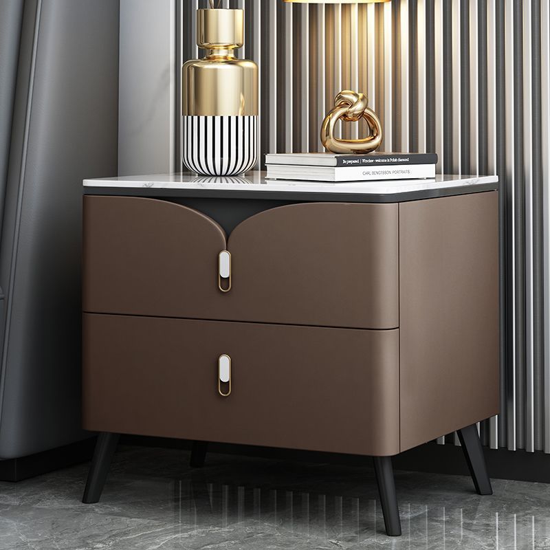 Scandinavian Slate 2-Drawer Nightstand